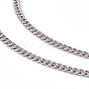 Non-Tarnish 201 Stainless Steel Curb Chain Necklace for Men Women NJEW-P268-A37-1X5-2