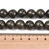 Natural Pyrite Beads Strands G-P303-01-10mm-16-4