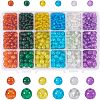 Spray Painted Crackle Glass Beads CCG-PH0002-04-1