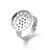 Non-Tarnish 304 Stainless Steel Sieve Ring Settings STAS-K278-06A-P-1