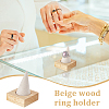 1 Cone Wooden Ring Organizer Holder RDIS-WH0031-02A-01-5