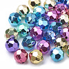 Color Plated Acrylic Beads PACR-R241-01-1