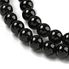 Natural Black Onyx Round Bead Strands G-R198-6mm-4