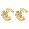 Ion Plating(IP) 304 Stainless Steel Flower Cuff Earrings for Women EJEW-A118-03G-5