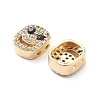 Brass Micro Pave Cubic Zirconia Beads KK-M241-01P-3
