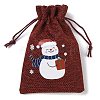 Christmas Theme Jute Cloth Storage Bags ABAG-F010-01A-02-2