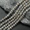 Natural Grey Agate Round Beads Strand G-L084-4mm-08-1