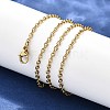 304 Stainless Steel Cable Chain Necklace Making X-STAS-P045-01G-A-2