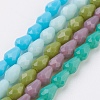 Imitation Jade Glass Beads Strands GLAA-A036-A13-1