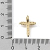 Brass Micro Pave Clear Cubic Zirconia Pendants CU-CBA9883-05C-G-3