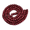 Opaque Baking Paint Glass Beads Strands GLAA-Q110-03A-10-2