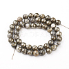Natural Pyrite Beads Strands X-G-G839-01-10mm-3