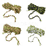  Jewelry 4 Bundles 4 Colors Hemp Rope with Polyester Green Leaf OCOR-PJ0001-006-2