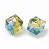 Two Tone Transparent Spray Painted Acrylic Beads ACRP-T005-26B-2