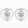 Brass Micro Pave Cubic Zirconia Pendants KK-R130-027P-NF-1