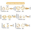 SUNNYCLUE 12Pcs 6 Styles Brass Cubic Zirconia Charms KK-SC0001-97G-2