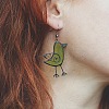 Bird Alloy Resin Dangle Earrings FS-WG8BC40-01-2