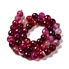 Natural Striped Agate/Banded Agate Beads Strands G-A246-8mm-13-6