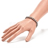 Synthetic Hematite Stretch Bracelet Rhinestone Beaded BJEW-JB08335-01-3