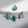 4Pcs Adjustable Alloy Finger Rings Sets RJEW-L131-02AS-2