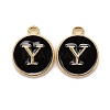 Golden Plated Alloy Charms LS-ENAM-S118-02Y-1