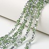 Electroplate Transparent Glass Beads Strands EGLA-A034-T8mm-M06-1