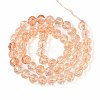 Crackle Transparent Glass Beads Strands GLAA-N063-8mm-07-2