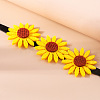 Felt 3 Sunflower Chokler Necklaces for Women FS-WG49D9B-01-2