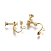 Rack Plated Brass Screw Clip-on Earring Findings X-KK-P169-04G-2