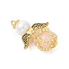 Luminous Handmade Glass Seed Beaded Angel Pendants PALLOY-MZ00963-02-3