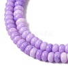 Cracked Opaque Glass Beads Strand GLAA-D306-A08-3