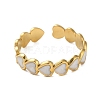 Real 18K Gold Plated 304 Stainless Steel Enamel Cuff Rings LS-RJEW-M171-14G-01-2