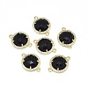 Synthetic Black Stone Links connectors G-E526-34C-2
