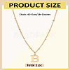 1Pc Brass Chain & 304 Stainless Steel Letter Pendant Necklaces NJEW-LP0001-35B-G-2