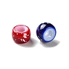 Spray Painted ABS Plastic European Beads KY-G033-01A-3