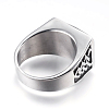 316 Surgical Stainless Steel Wide Band Rings RJEW-G092-23-22mm-2