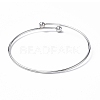 Tarnish Resistant Adjustable 304 Stainless Steel Wire Cuff Bangle Making MAK-F286-02P-3