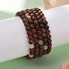 Natural Red Jasper Bead Stretch Bracelets BJEW-K212-A-012-2