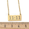 304 Stainless Steel Number 11:11 Pendant Necklaces NJEW-NH0002-01G-06-3