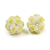 Acrylic Handmade Luminous Polymer Clay Rhinestone Beads CLAY-H003-07-4