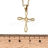 304 Stainless Steel Religion Cross Pendant Necklaces SA-CBAB727-02G-5