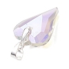 Electroplated Transparent Glass Pendants PALLOY-JF05156-02-5