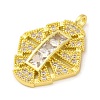 Brass Pendants with Cubic Zirconia KK-D536-10G-2