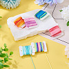 6Pcs 6 Colors Segment Dyed Polyester Embroidery Threads DIY-TAC0020-72-8
