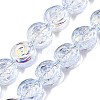 Electroplate Baking Paint Transparent Glass Beads Strands GL-CBA2ED2-05J-1