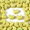50Pcs UV Plating Opaque Acrylic Beads MACR-YW0004-06F-1
