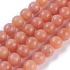 Natural Peach Calcite Beads Strands G-I247-12B-1
