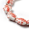 Handmade Printed Porcelain Beads PORC-F005-03C-6