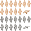 40Pcs 2 Colors 1-Hole Alloy Shank Buttons BUTT-CY0001-28A-1