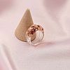 Dried Flower Clear Resin Finger Rings FS-WGF6920-02-1